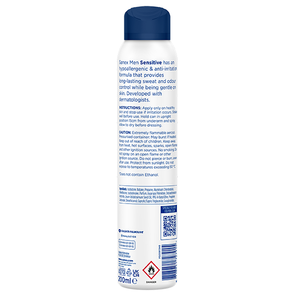 Sanex Men Skin Health Sensitive Antiperspirant Spray back view