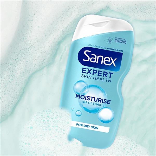 Transparent bubbles in the background with the product over them