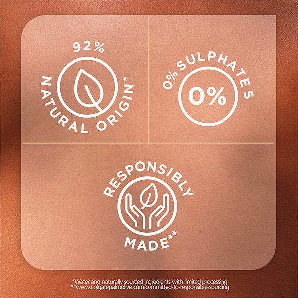 A graphic explain the main ingredients of the product.