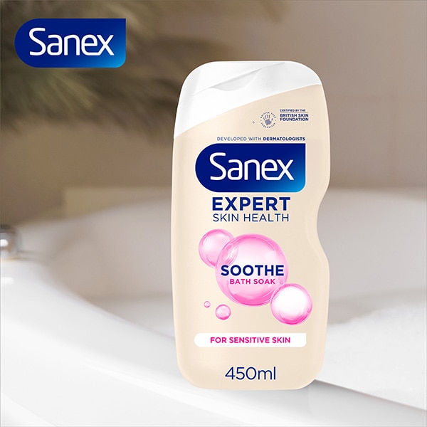 A close up of the product in the bathroom
