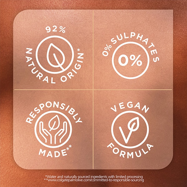 A graphic explain the main ingredients of the product.