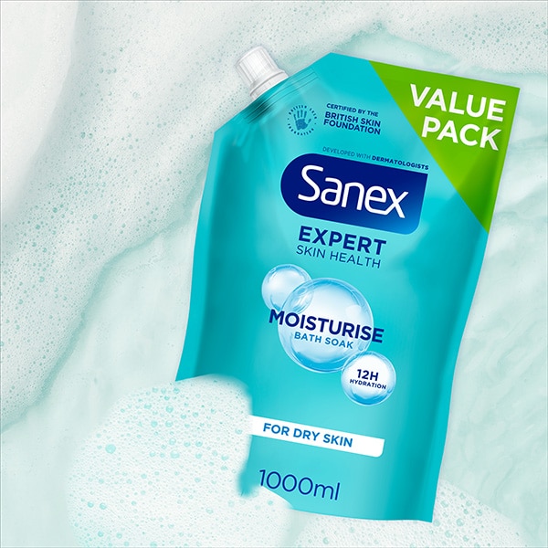 Transparent bubbles in the background with the product over them