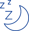 Moon sleeping icon