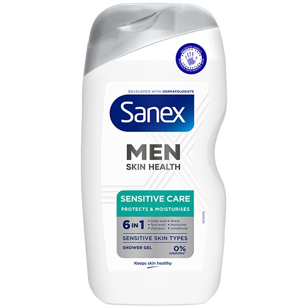 Sanex Men Skin Health Sensitive Care 6 in 1 Shower Gel 400 ml 